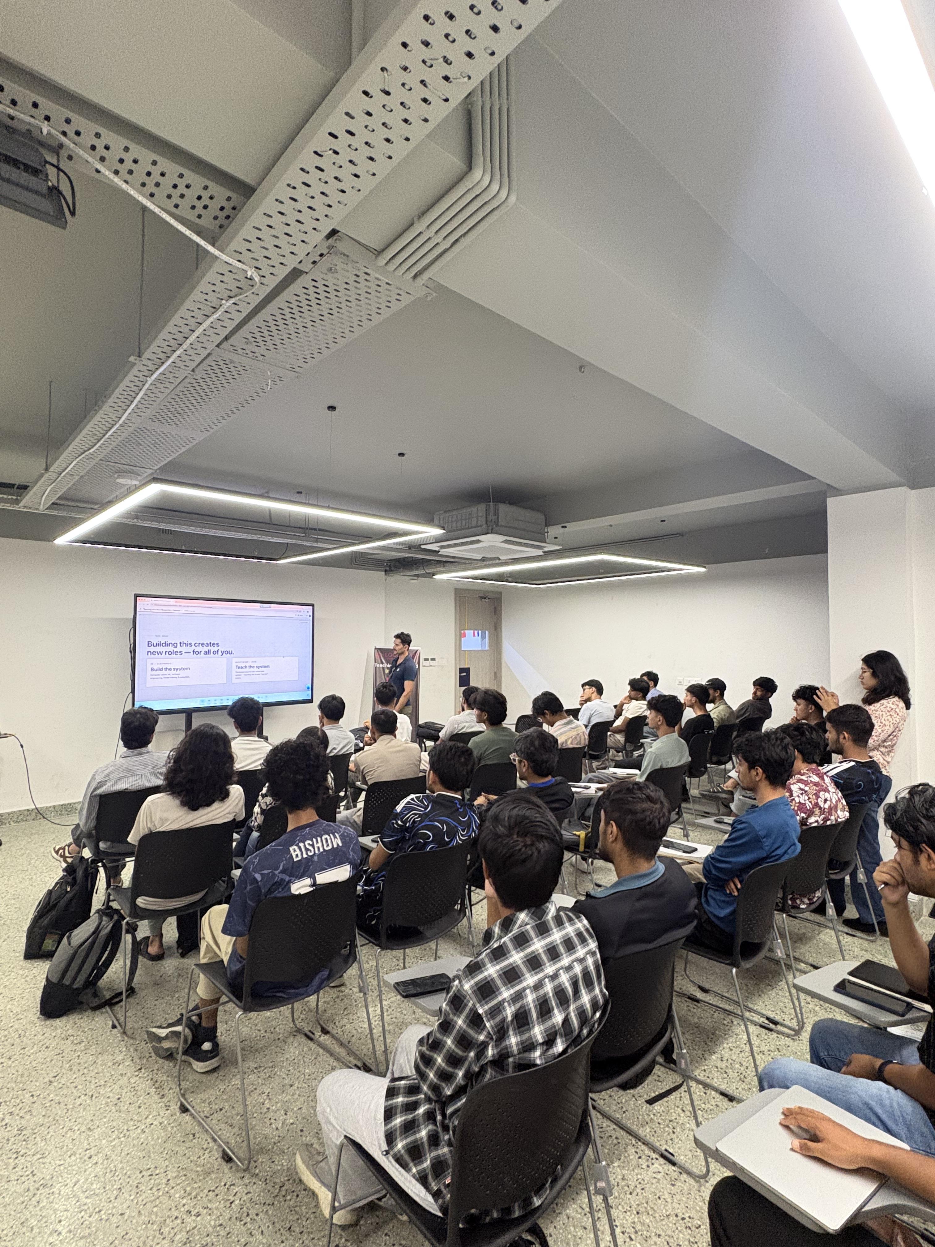 A Conflation Labs training session with a full room